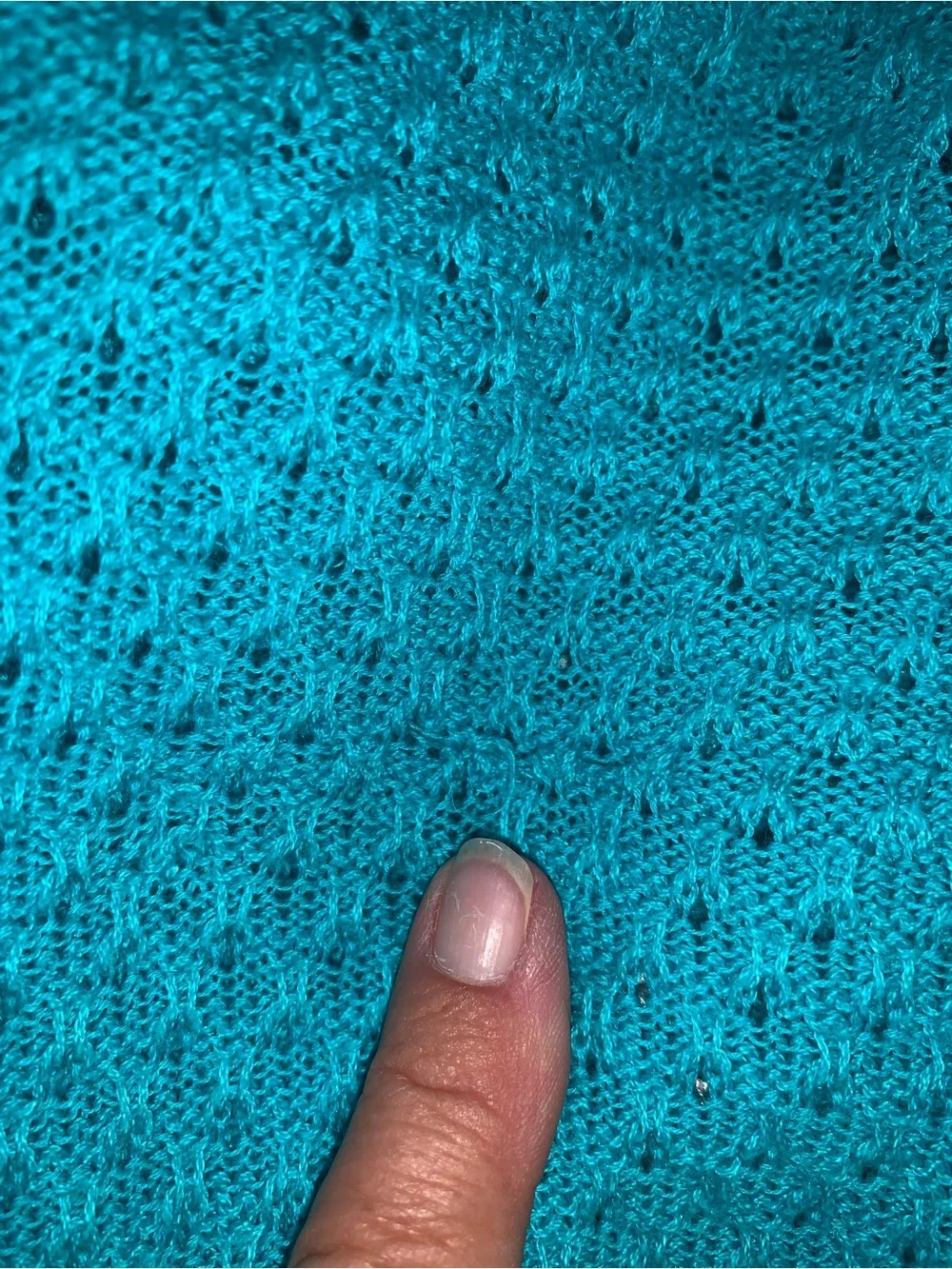 Tommy Bahama Lattice Stitch Sweater Tunic Cover Teal - L - TW418811